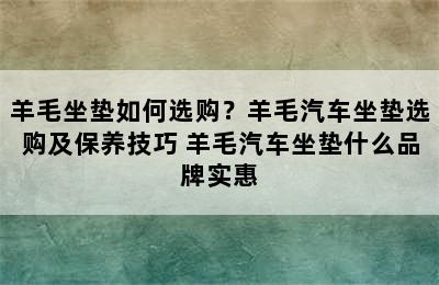 羊毛坐垫如何选购？羊毛汽车坐垫选购及保养技巧 羊毛汽车坐垫什么品牌实惠